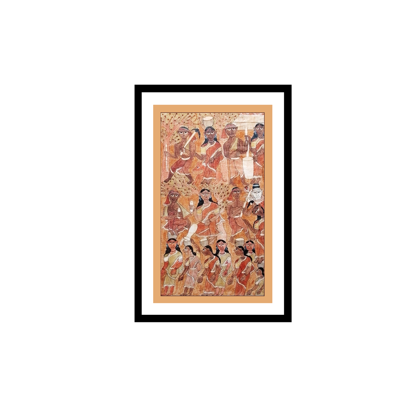 Procession of Joy – Folk Celebration in Patachitra